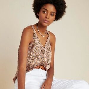 New Maeve Anthropologie Aryana Floral Racerback Camisole Size 6